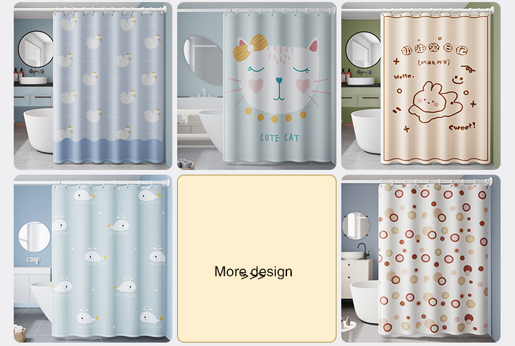 Polyester Printed Shower Curtain