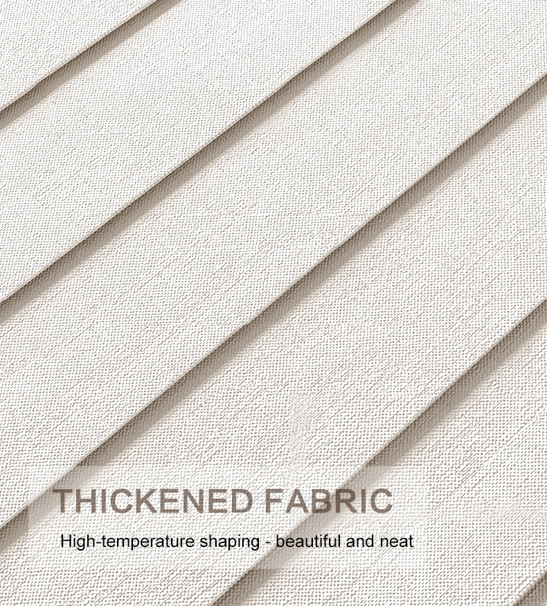 Imitation Linen Accordion‑Folding Shower Curtain