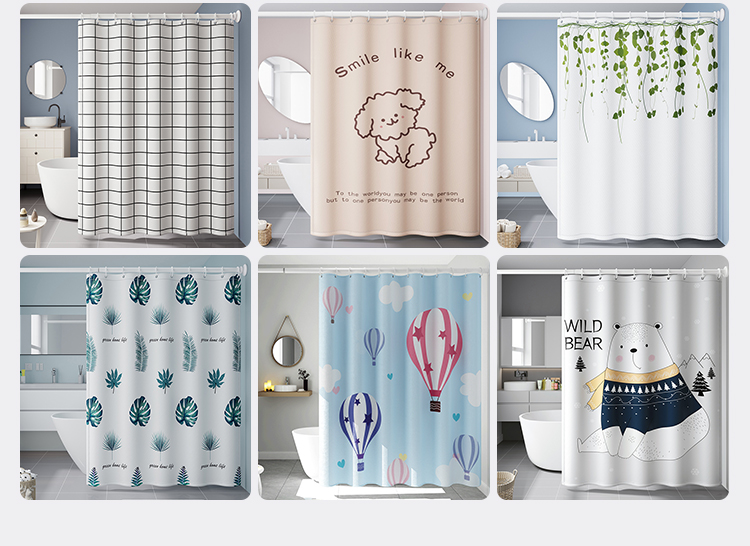 Polyester Printed Shower Curtain